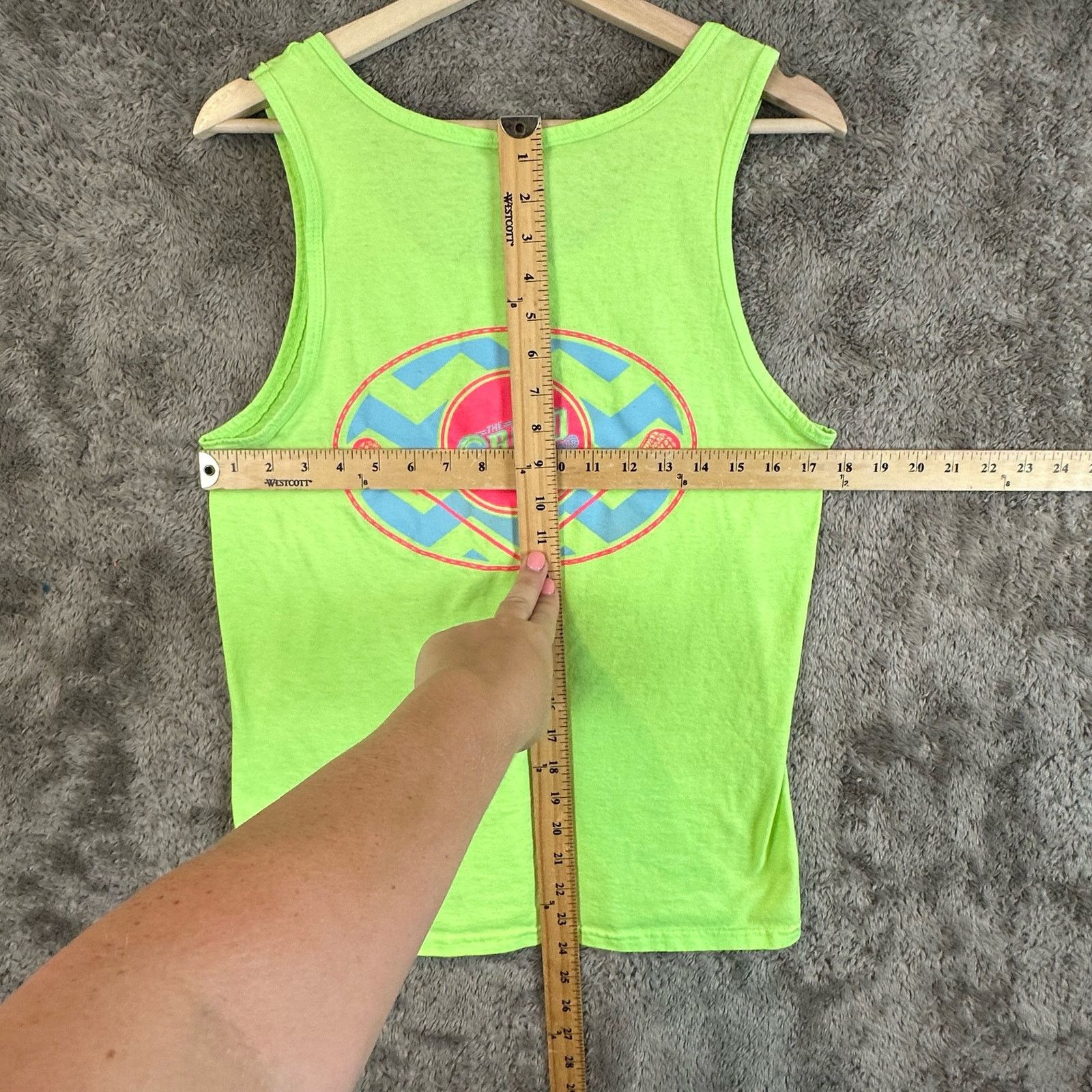 Fruit Of The Loom Grind Lacrosse Tank Top Tee Neon Green Heavy Cotton HD S Size US S / EU 44-46 / 1 - 6 Thumbnail