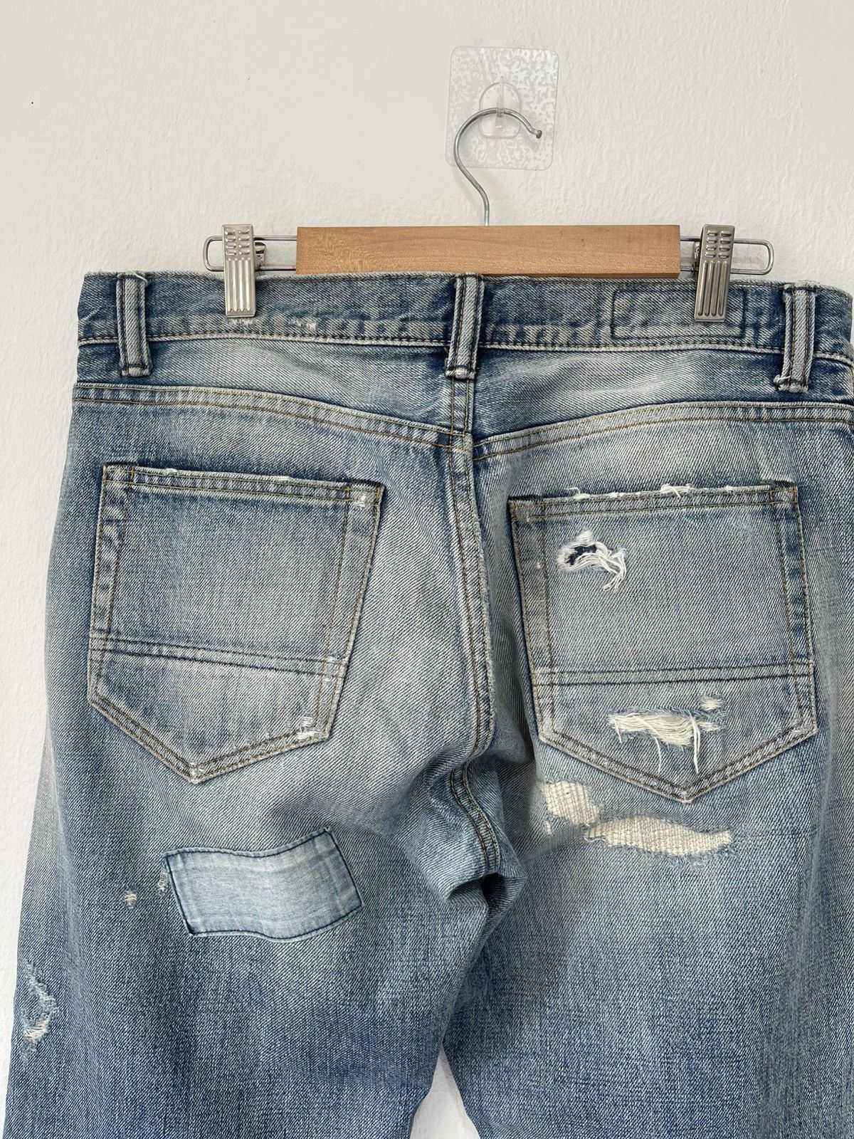 FDMTL 2021 FDMTL Sashiko Patch Denim Selveged Pants Size US 32 / EU 48 - 11 Thumbnail