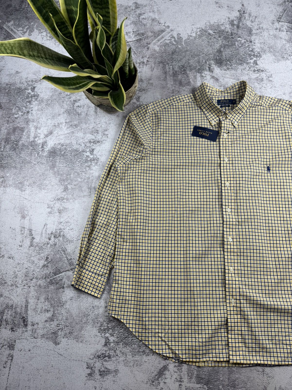 Polo Ralph Lauren NEW Polo Ralph Lauren Classic Fit Checked 2XL Suit Yellow Long Sleeve Shirt Size US XXL / EU 58 / 5 - 2 Thumbnail