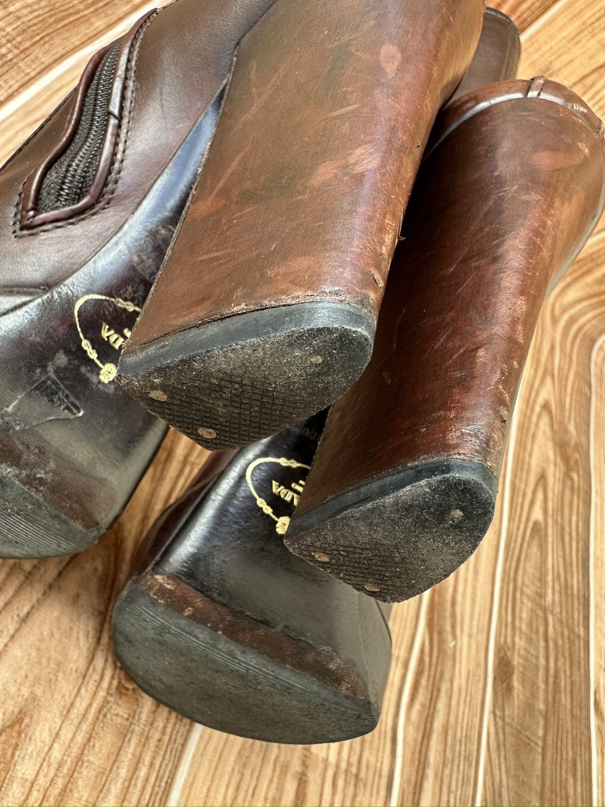 Prada × Vintage FW Fall 2006 Runway Brown Leather Sock Boots Size US 6 / IT 36 - 21 Thumbnail