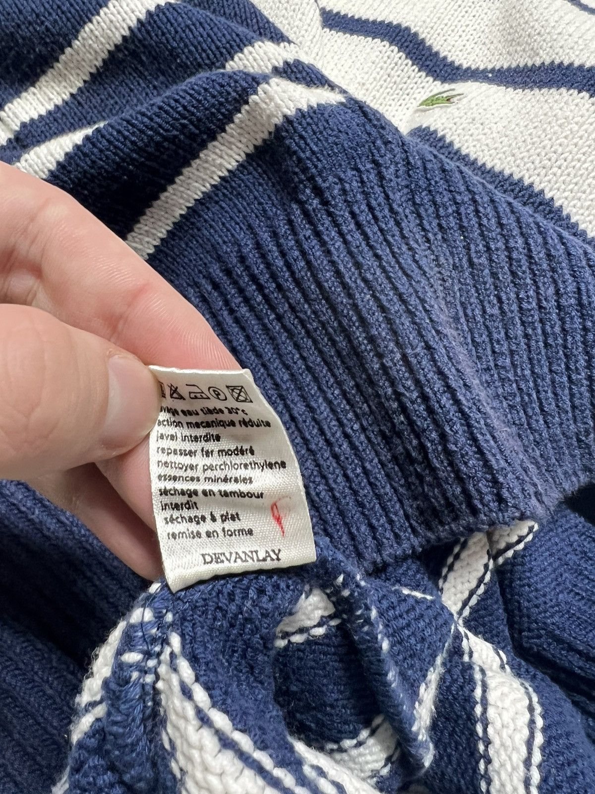Lacoste × Vintage Vintage Y2k Lacoste Striped Oversized Sweater 90’s Size US M / EU 48-50 / 2 - 9 Thumbnail