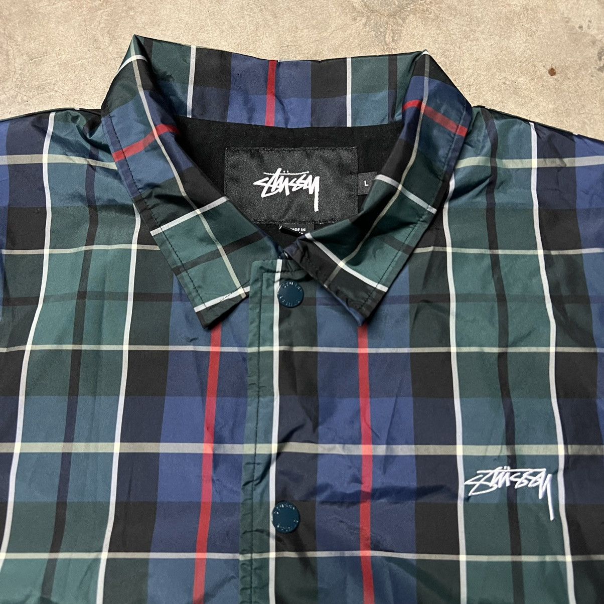 Hypebeast × Stussy Stussy Streetwear Plaid Windbreaker Jacket Size US L / EU 52-54 / 3 - 5 Thumbnail