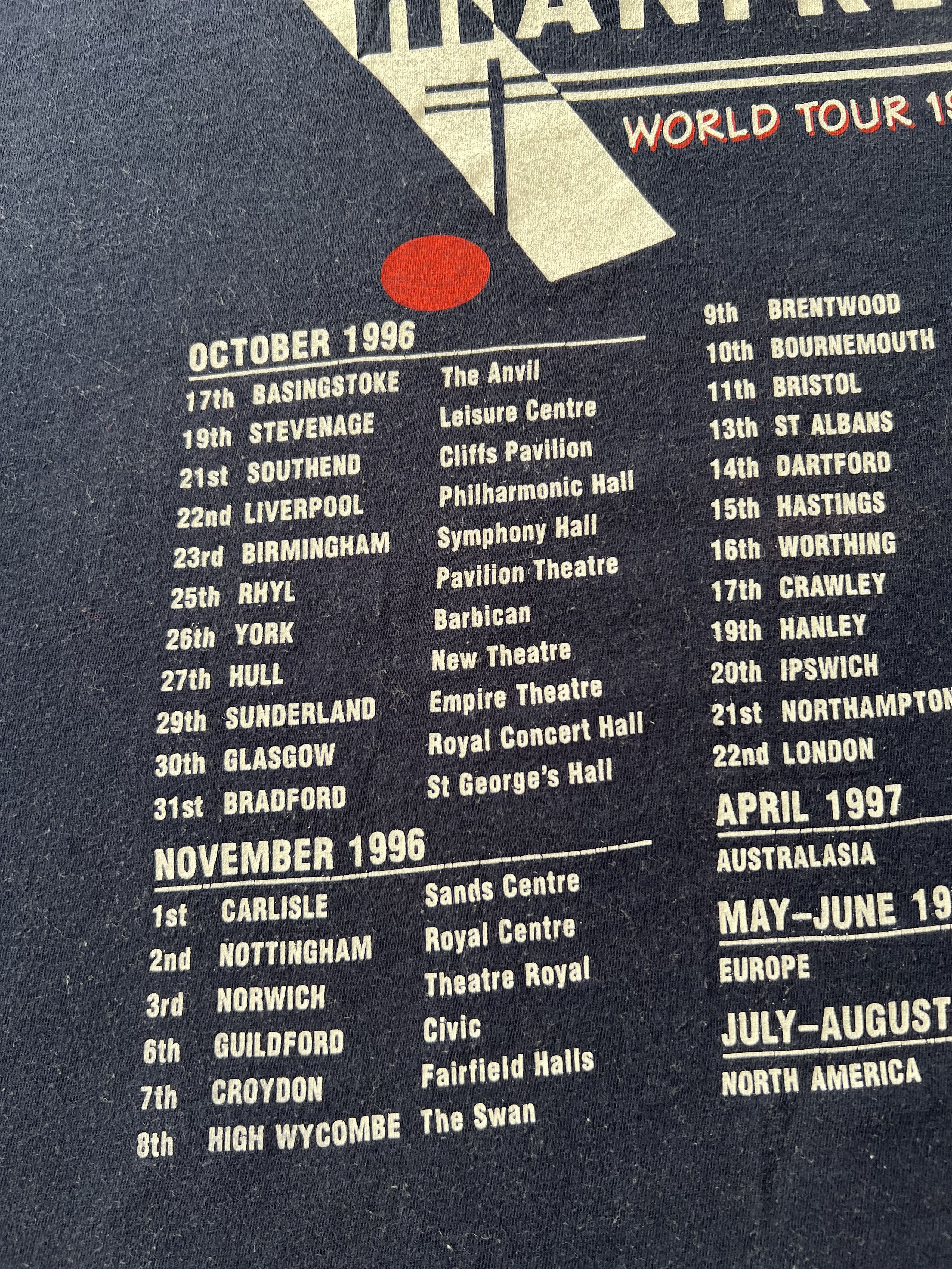 Band Tees Vintage 90s The Manfreds World Tour 1996/1997 Pop Band Tee Size US XL / EU 56 / 4 - 16 Thumbnail