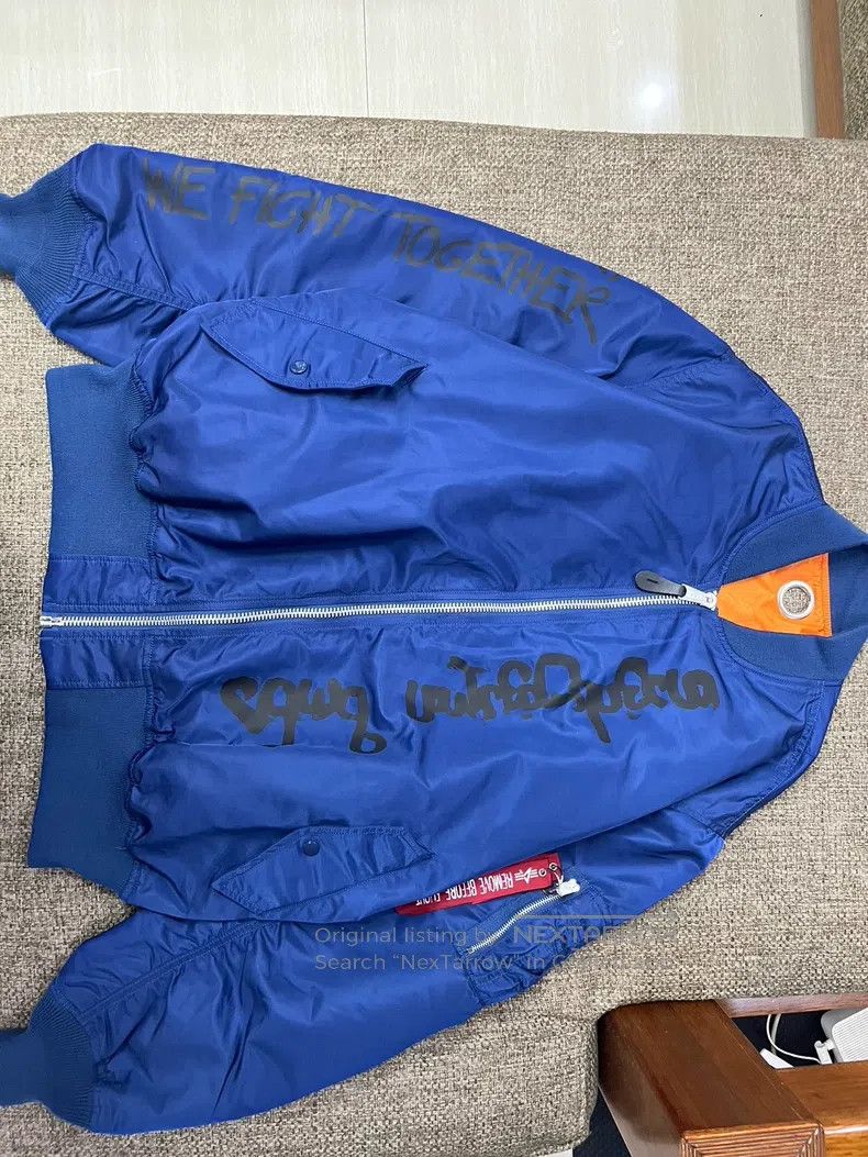 Vetements Vetements Dark Blue Reversible Outline Flight Jacket Size US M / EU 48-50 / 2 - 1 Thumbnail
