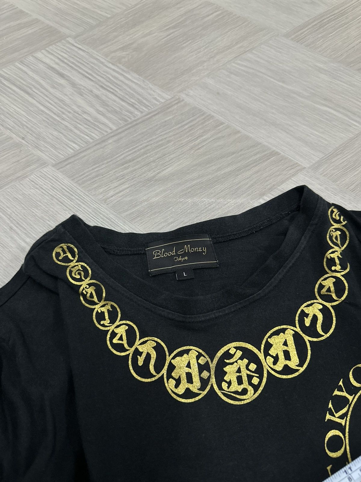 Japanese Brand Japanese Blood Money Tokyo Chrome / Gold Tattoo T-shirt Size US L / EU 52-54 / 3 - 12 Thumbnail