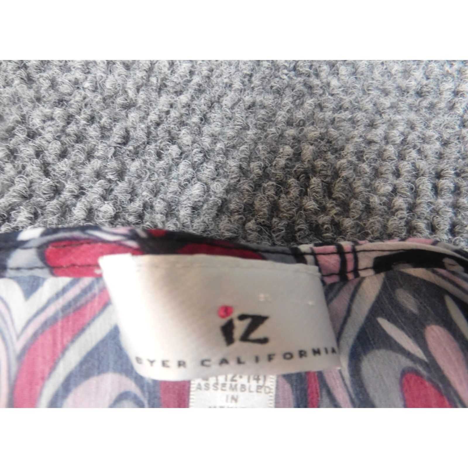 Vintage Iz Byer Blouse Women L Red Crew Neck Cap Sleeve Pullover Casual Geometric Pattern Size L / US 10 / IT 46 - 4 Thumbnail