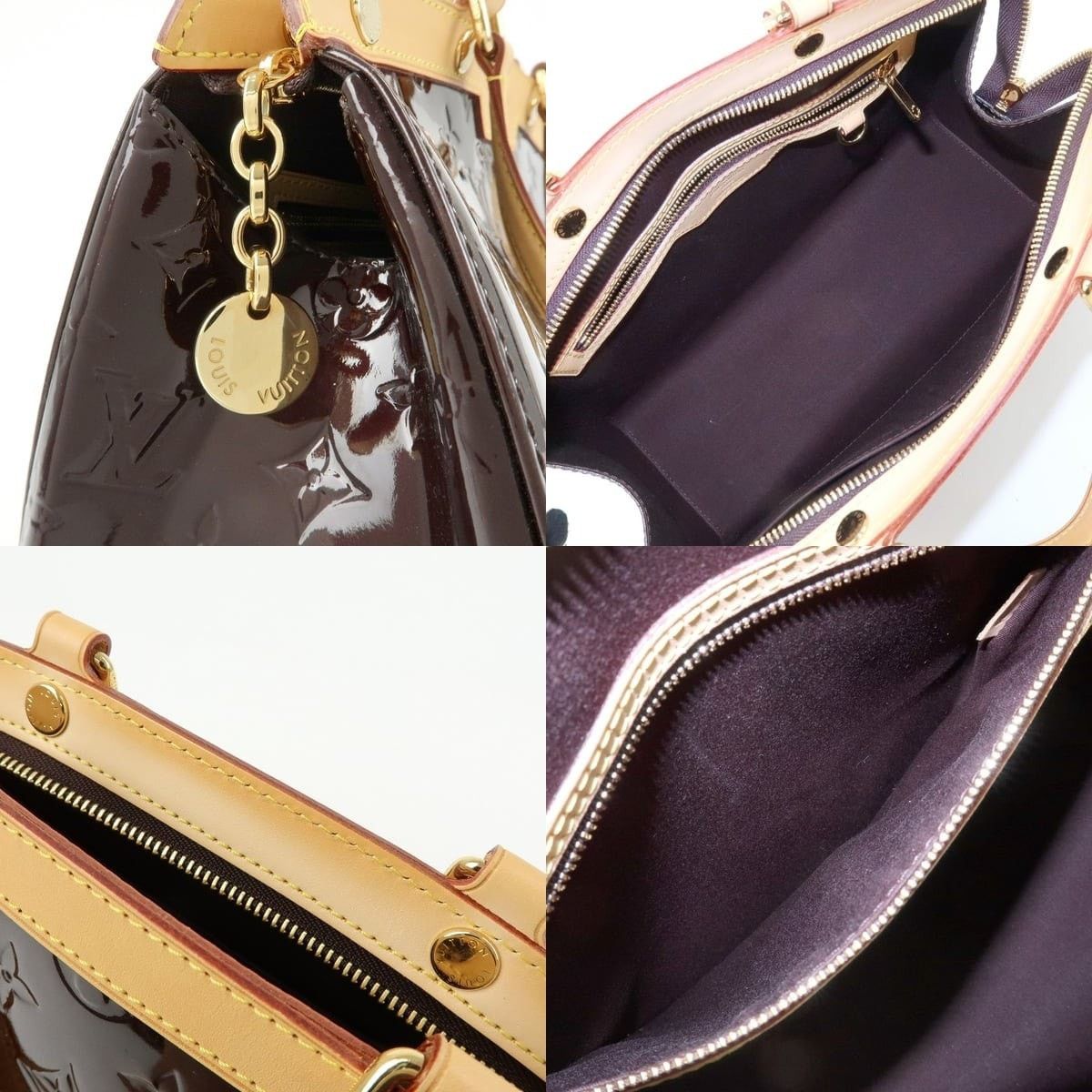 Louis Vuitton Louis Vuitton Monogram Vernis Brea MM Shoulder Bag Burgundy Size ONE SIZE - 7 Thumbnail