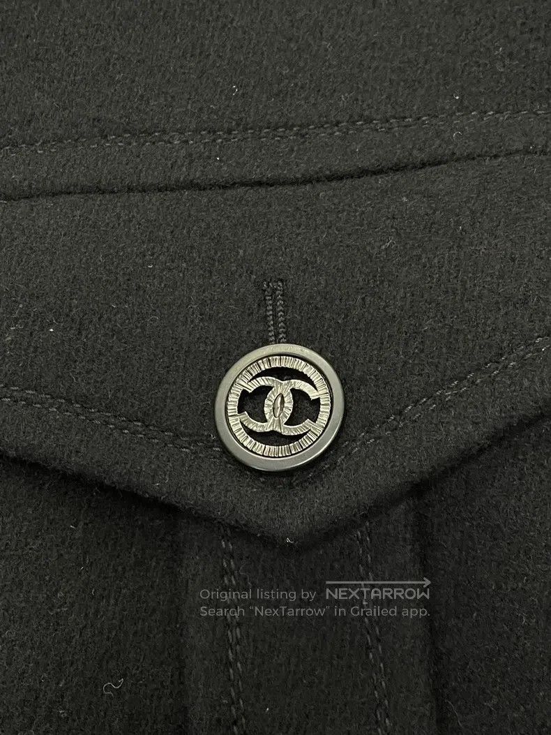 Chanel Chanel Black-matched velvet-red lapel wool coat Size XS / US 0-2 / IT 36-38 - 3 Thumbnail