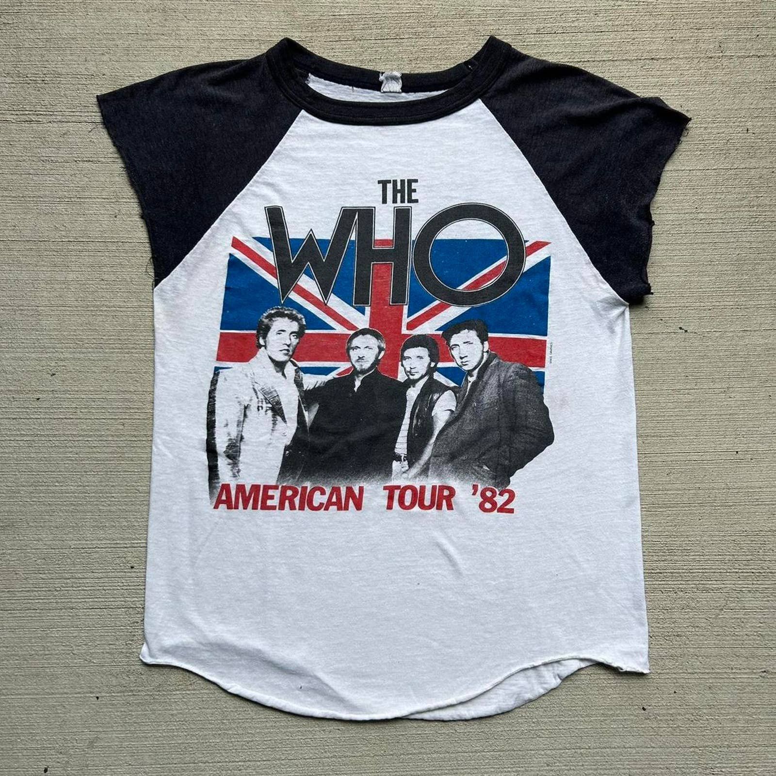 VINTAGE 1982 THE WHO RAGLAN T SHIRT