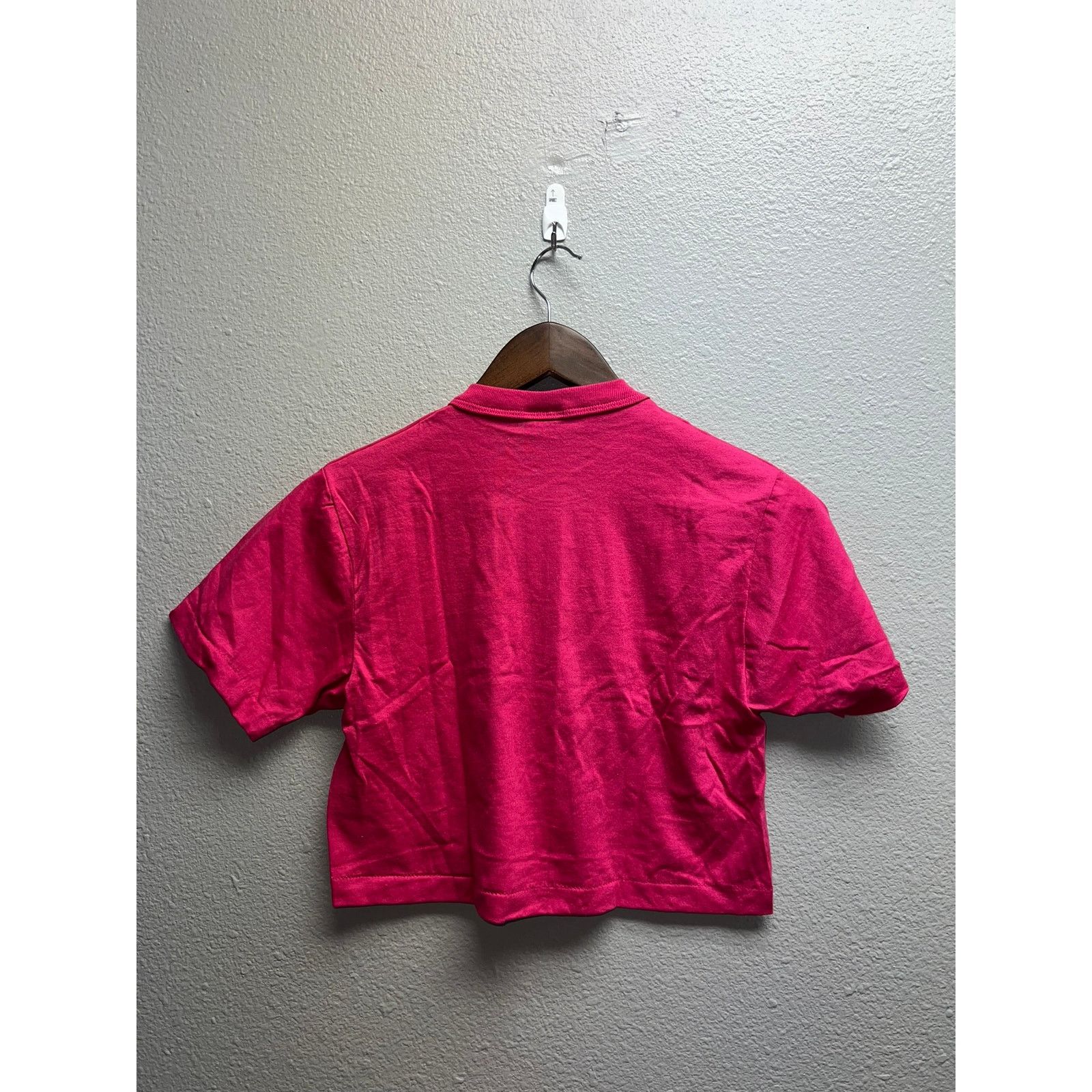 Jerzees 80s Women's Vintage Jerzees Russell Pink Crop Top Shirt S Size S / US 4 / IT 40 - 6 Thumbnail