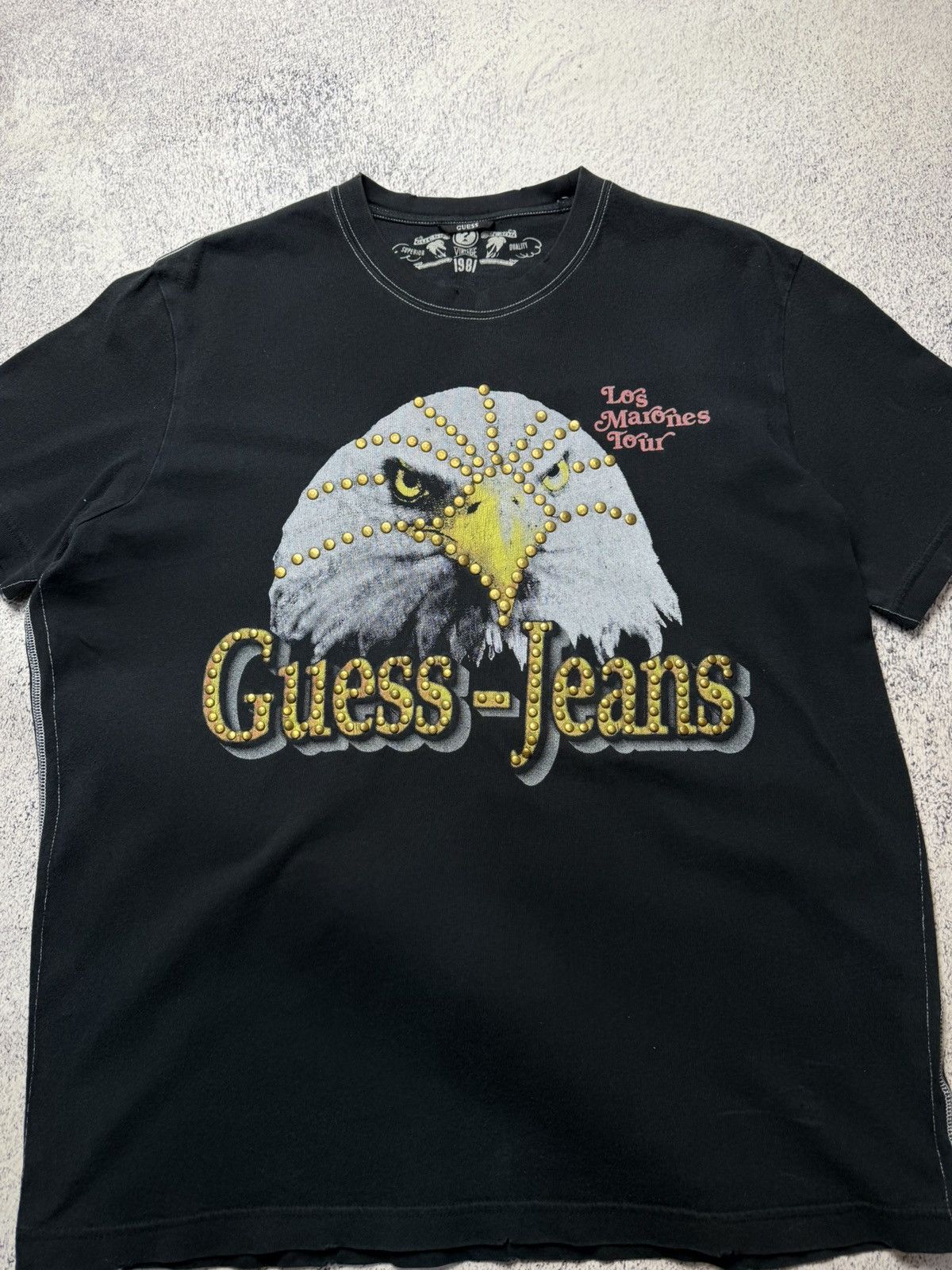 Guess Vintage Guess Jeans Los Marones Tour T-shirts Y2K Size US XL / EU 56 / 4 - 6 Thumbnail