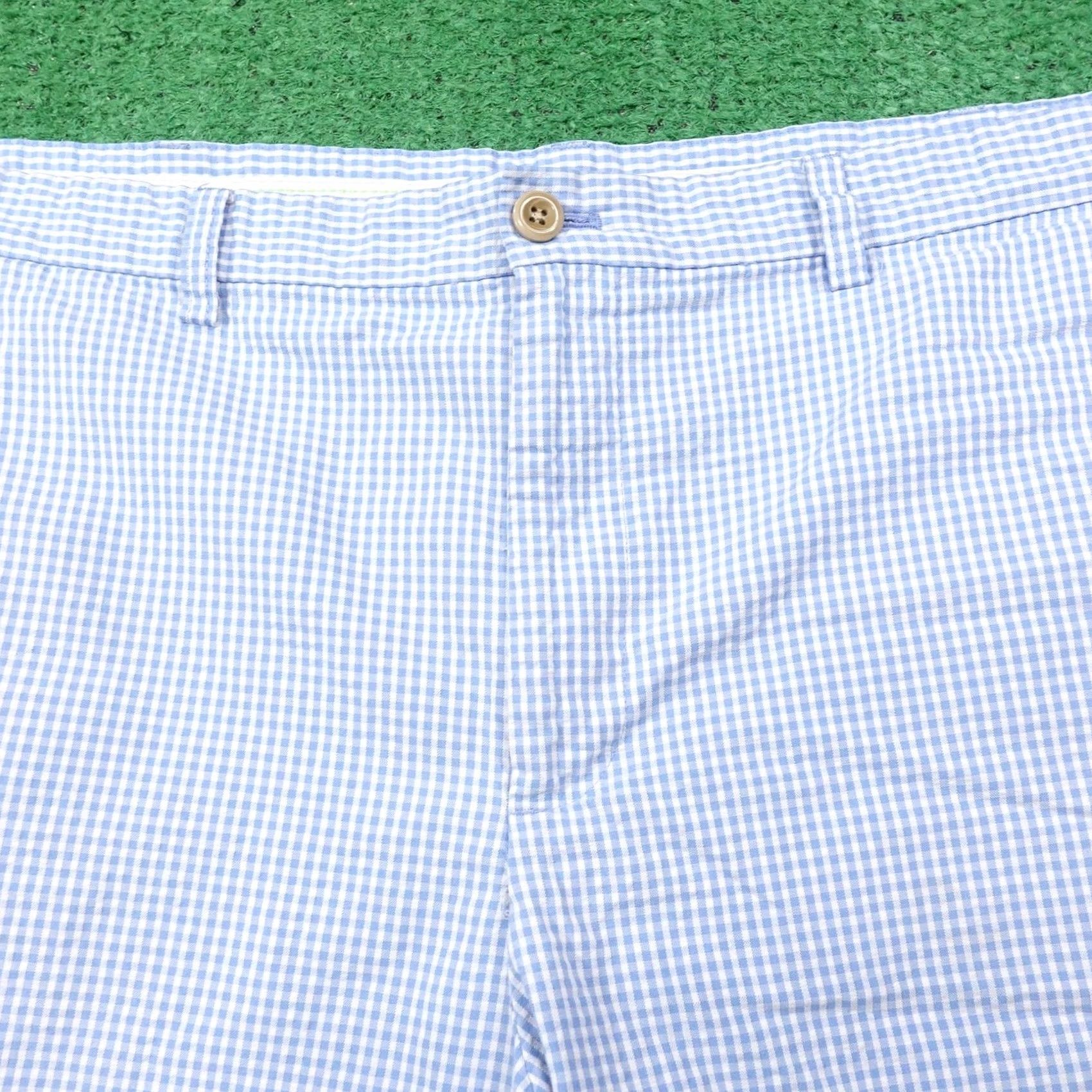 Izod IZOD Golf Shorts Mens 42 Blue Check Chino Cotton Polyester Pockets 10 Inseam Regular Front Flat Lightweight Easy Care Summer Mens Size US 42 / EU 58 - 2 Thumbnail