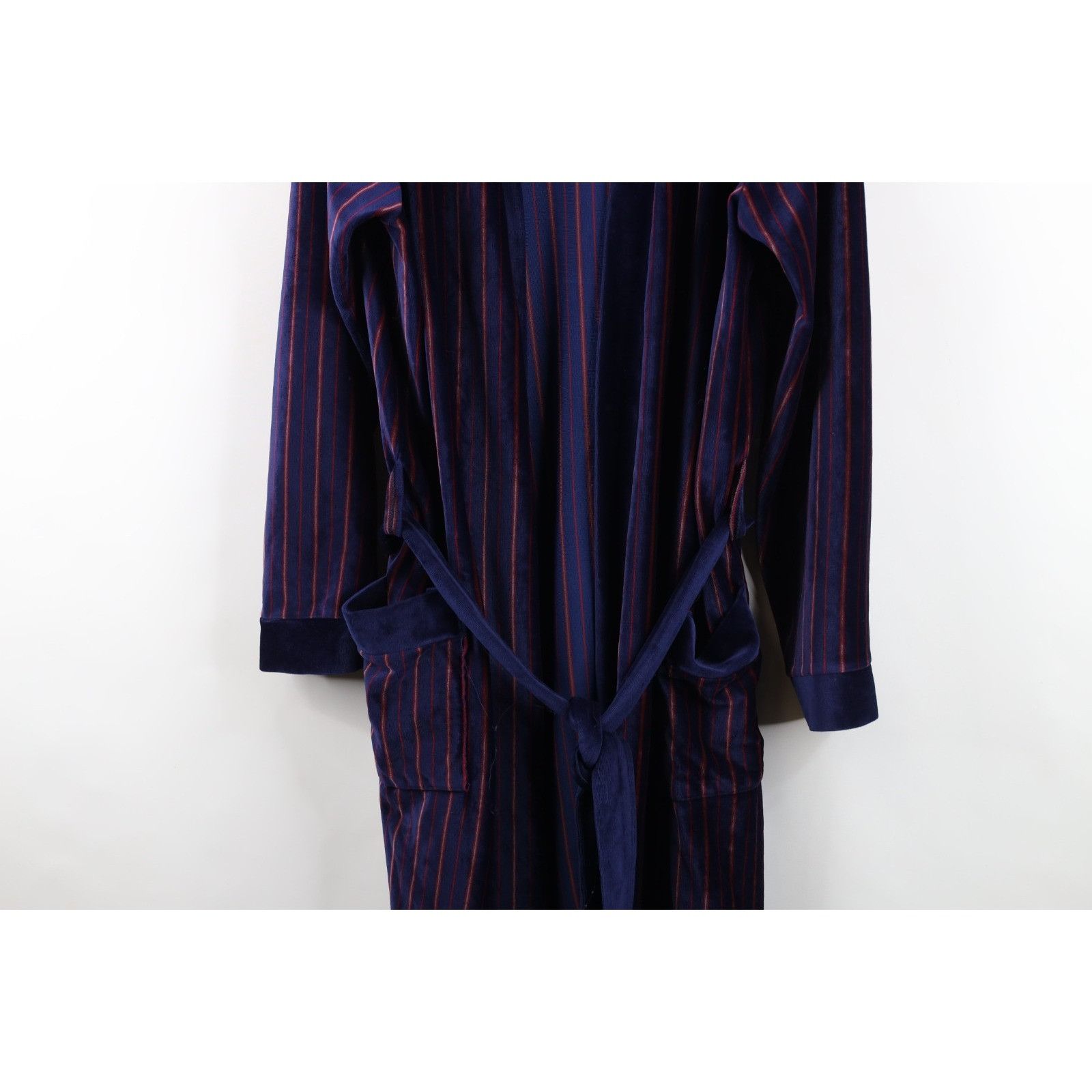 Vintage Vintage 70s Streetwear Striped Velvet Velour Bath Robe Size US XL / EU 56 / 4 - 3 Thumbnail