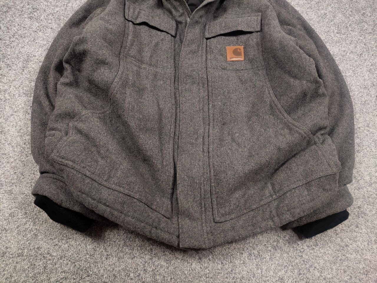 Carhartt Carhartt Wool Bray Logo Arctic Pocket Vintage coat Jacket Size US XL / EU 56 / 4 - 6 Thumbnail
