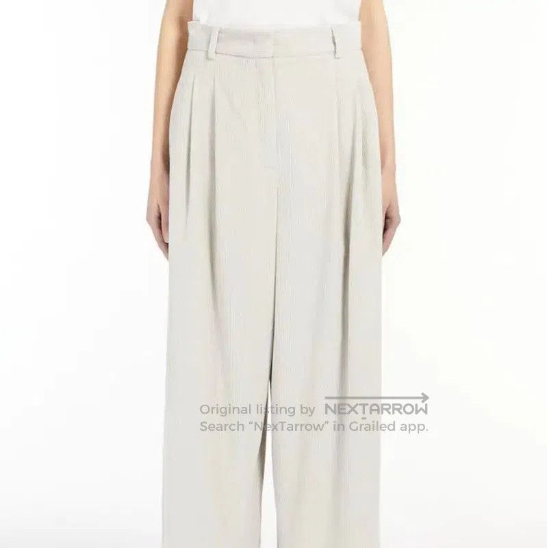 Max Mara MaxMara Women's Casual Cotton Trousers in White . Size 22" - 5 Thumbnail