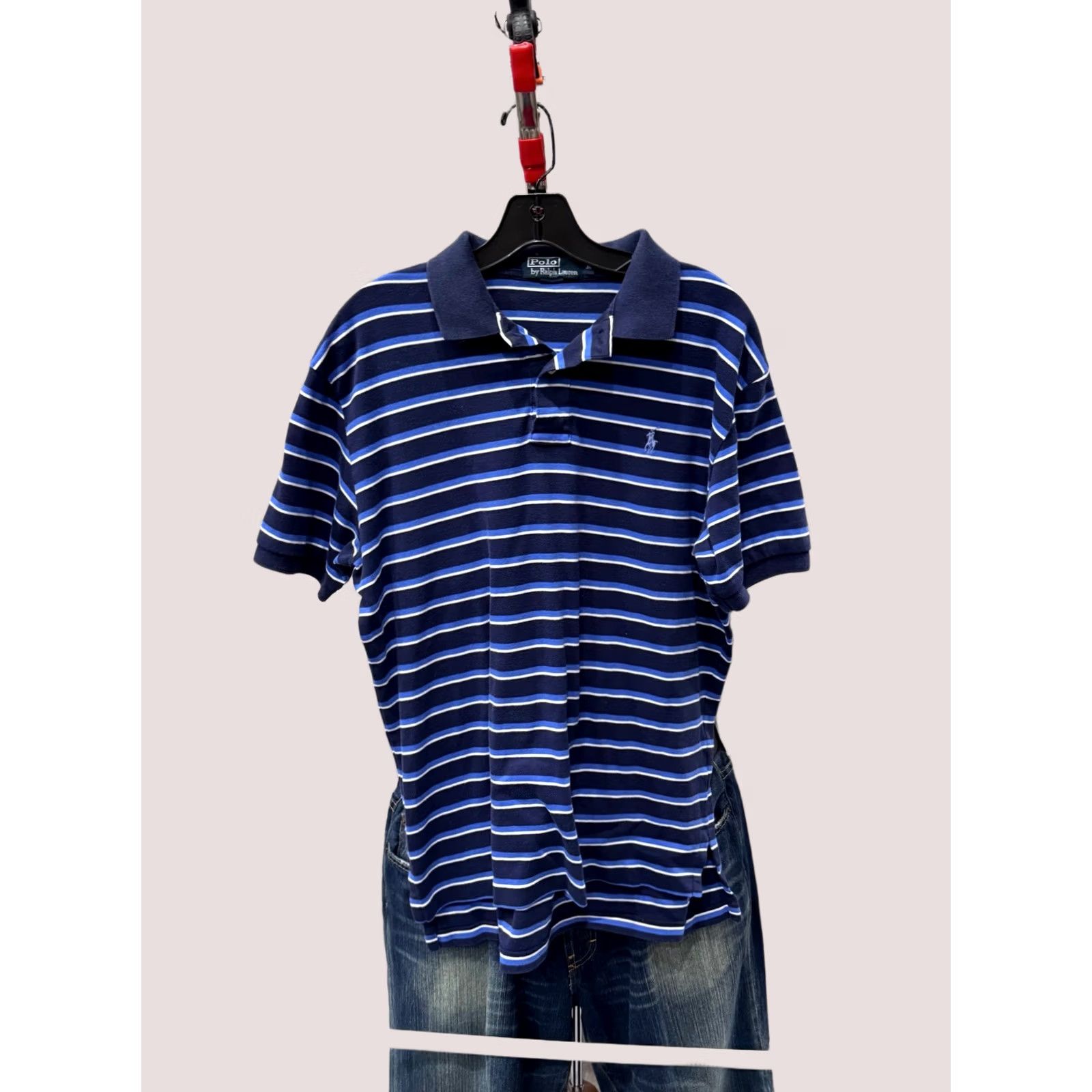 Polo Ralph Lauren Polo Ralph Lauren Rugby POLO SHIRT Blue Stripe Medium Mens Size US M / EU 48-50 / 2 - 1 Thumbnail