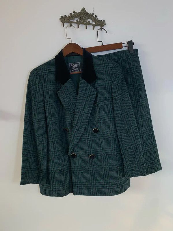 Burberry Burberry Green Wool Dress for Women Size L / US 10 / IT 46 - 1 Thumbnail