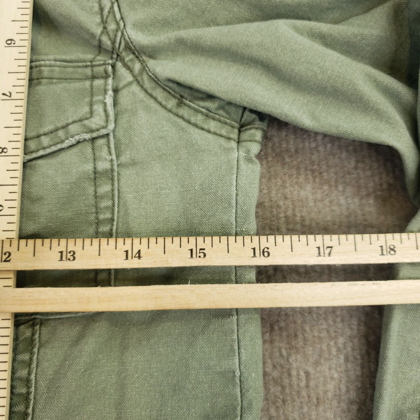 Vintage Mudd Womens Green Full Zip Jacket XS Cotton Collared Snaps Size XS / US 0-2 / IT 36-38 - 3 Thumbnail
