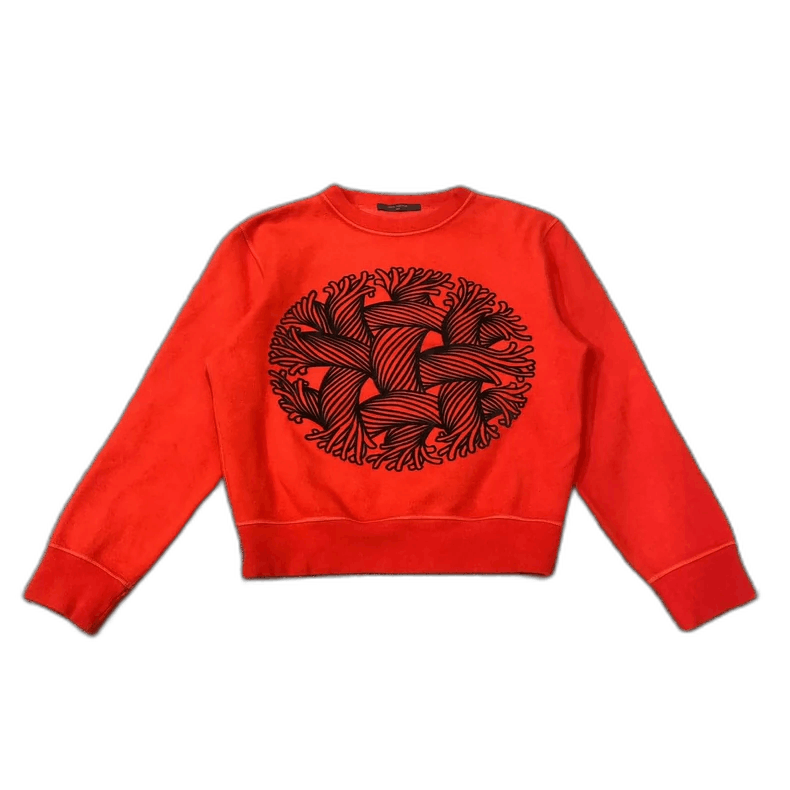 Louis Vuitton Red Limited Edition Knitted Sweatshirt -2505 Size M / US 6-8 / IT 42-44 - 1 Thumbnail