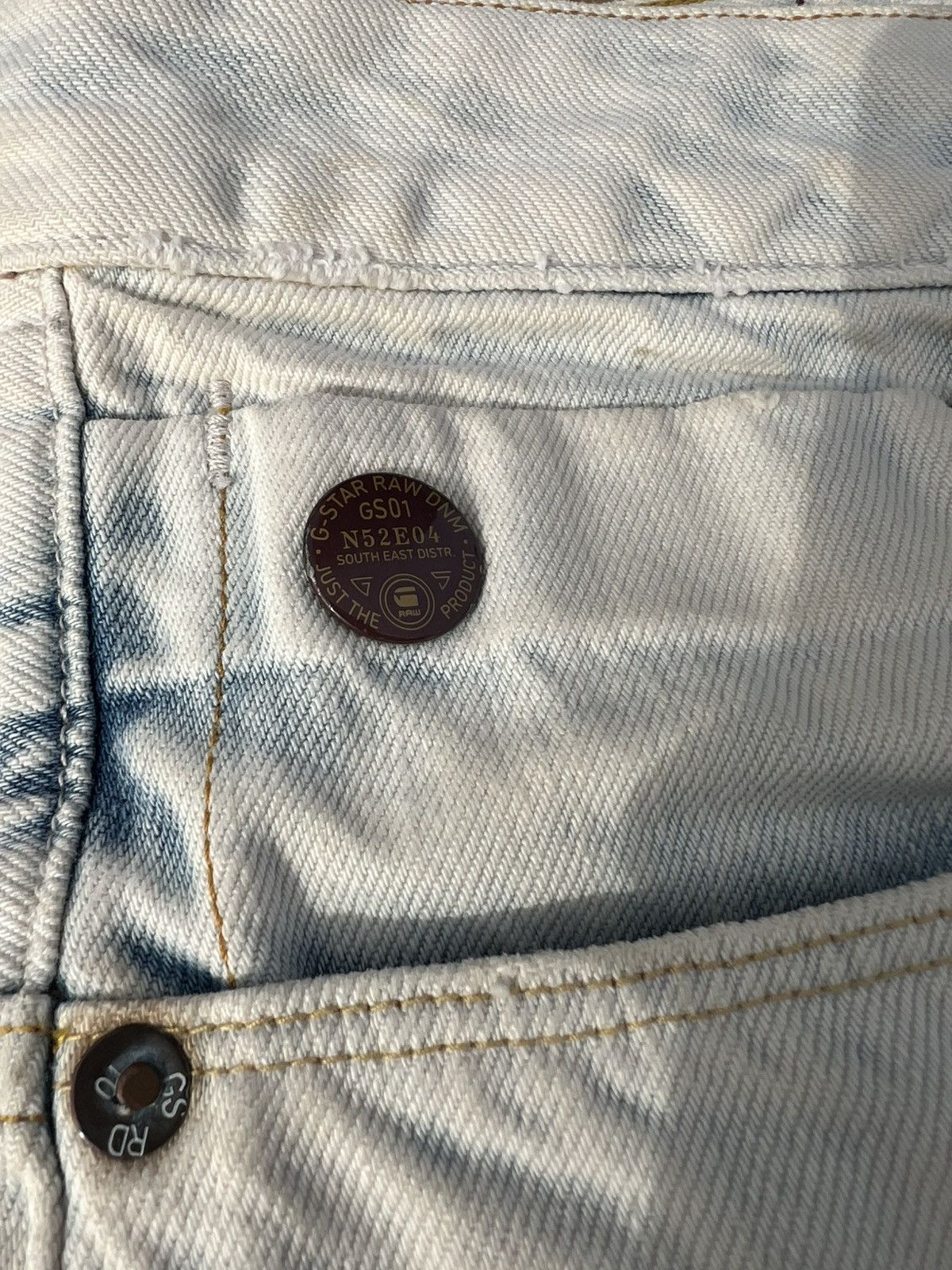 G-Star G Star Raw Denim Washed Jeans Size US 33 - 3 Thumbnail