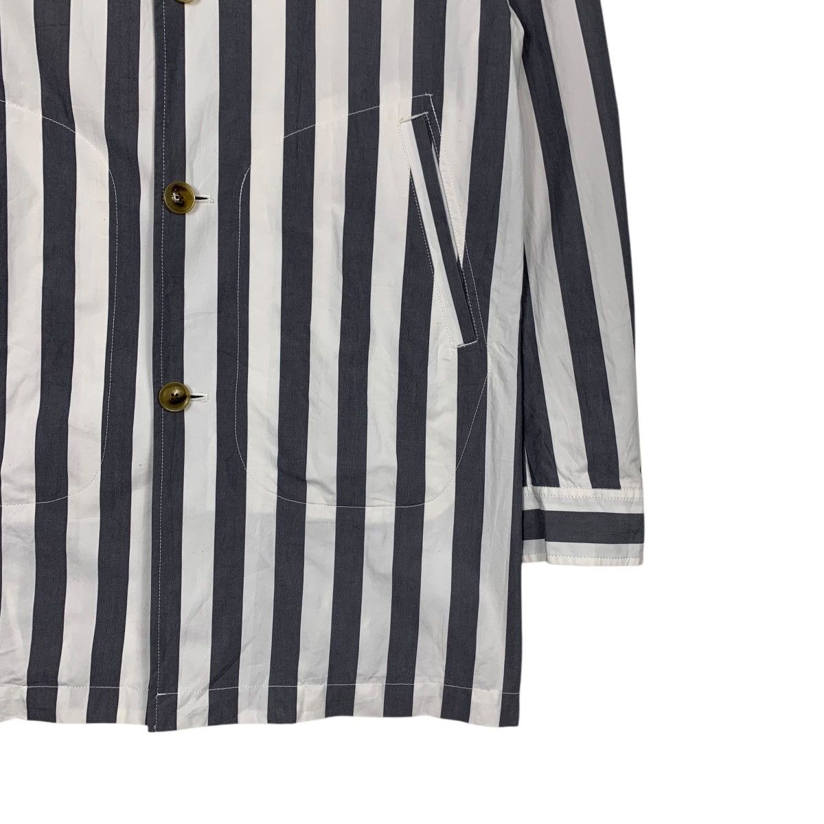 Japanese Brand ESTNATION Made in Japan Striped Button Shirt #2361-C106 Size US M / EU 48-50 / 2 - 4 Thumbnail