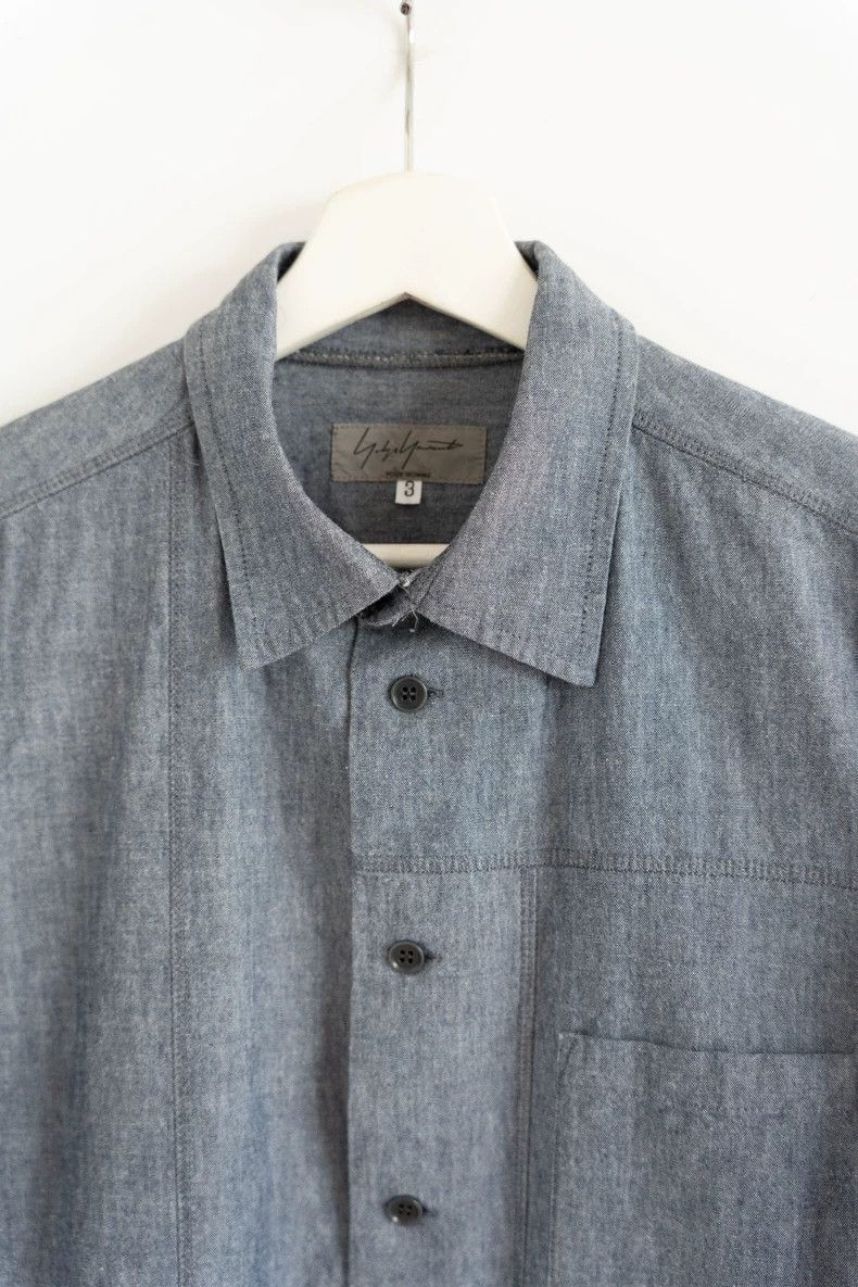 Yohji Yamamoto Yohji Yamamoto 12ss open line denim short sleeve shirt Size US L / EU 52-54 / 3 - 3 Thumbnail