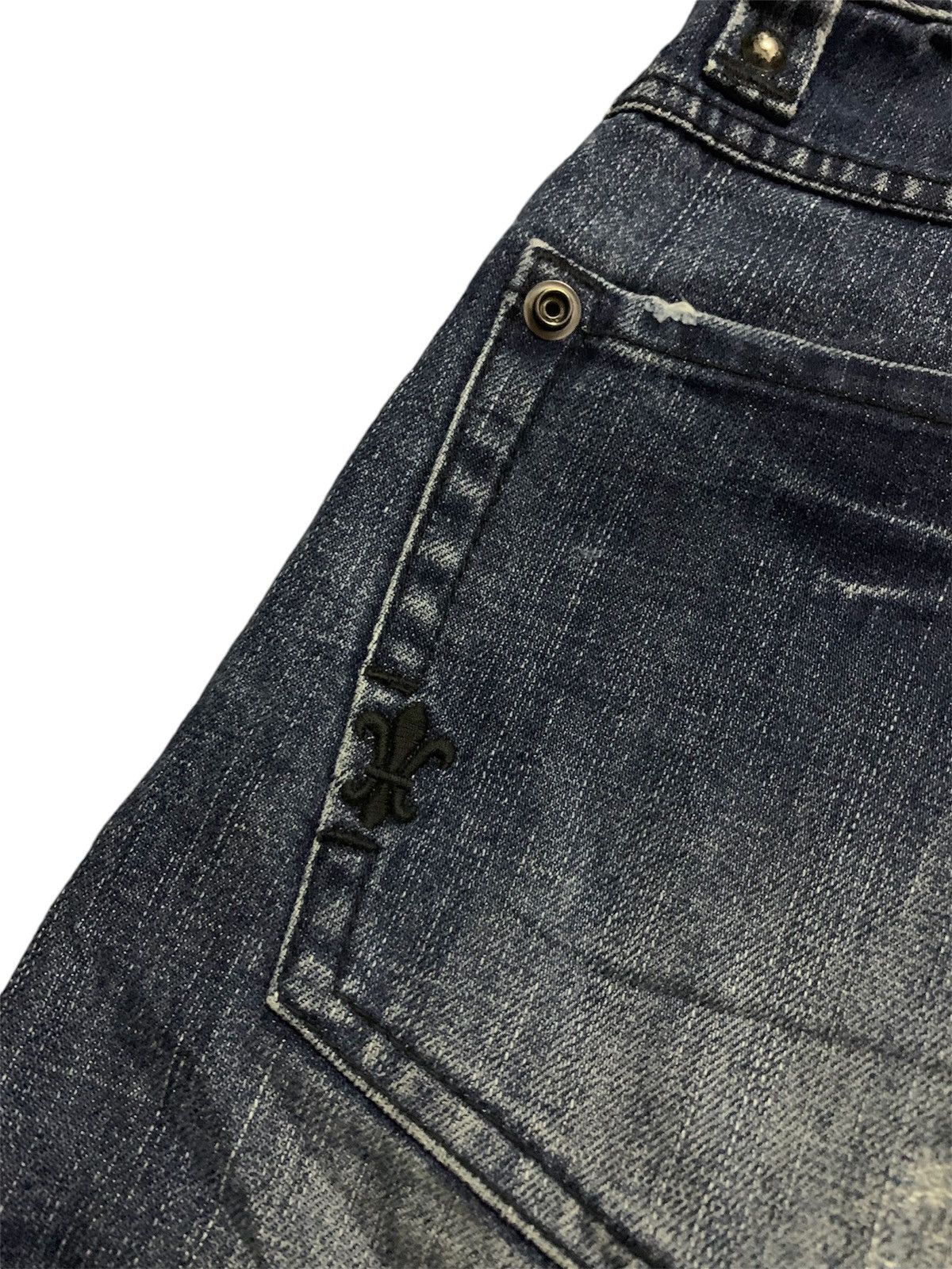 Le Grande Bleu (L.G.B.) 💥Vtg Japanese designer Cook Jeans Distressed Denim Size US 30 / EU 46 - 5 Thumbnail