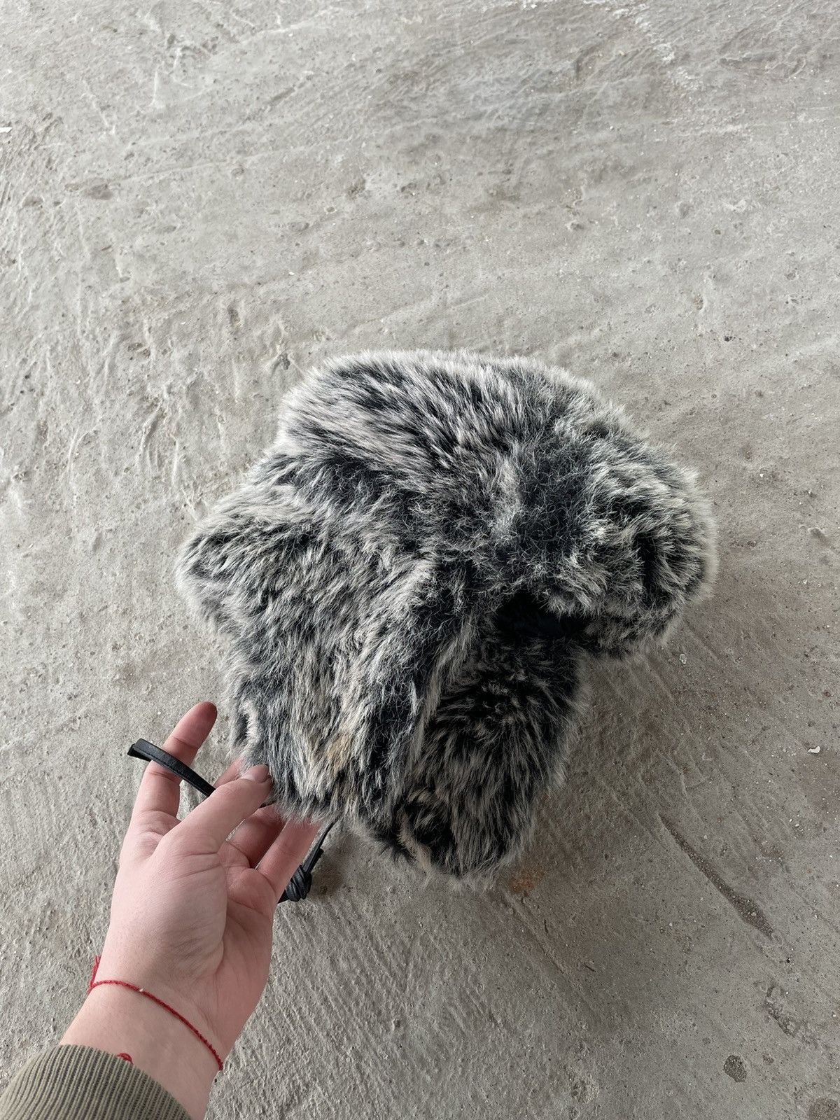 Japanese Brand × Vintage Crazy Y2K Fur Trapper Fuzzy Ushanka Beanie Hat Mohair Faux Size ONE SIZE - 3 Thumbnail