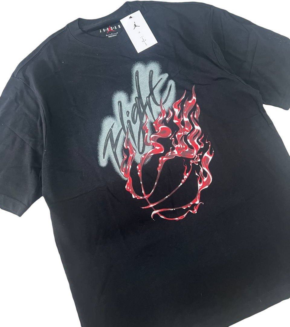 Nike × Travis Scott Nike Travis Scott x Jordan Flight Tee Black Size US M / EU 48-50 / 2 - 2 Thumbnail
