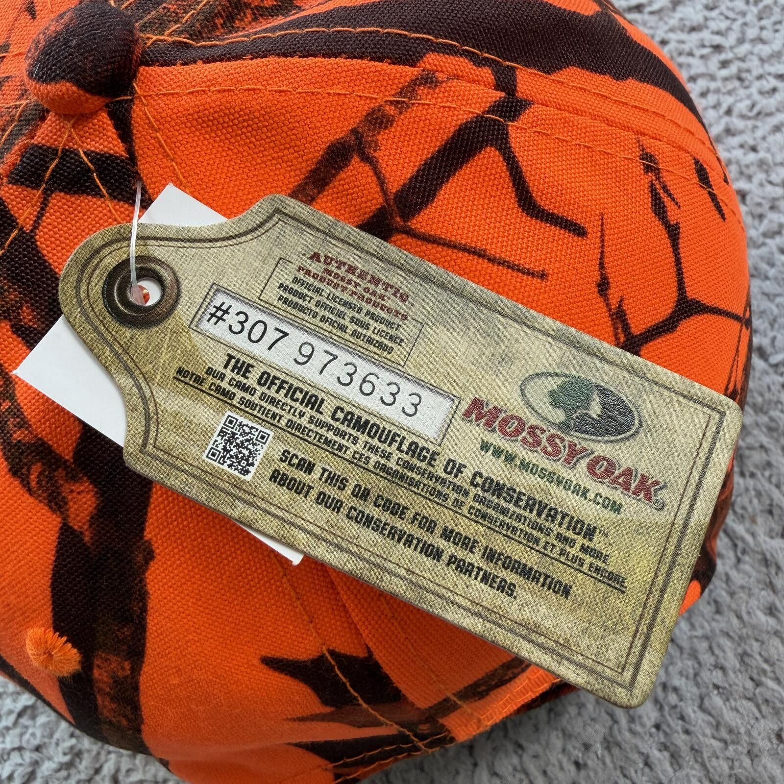 Mossy Oaks Remington Mossy Oak Orange Camo Hat Cap Adjustable Strap NWT Size ONE SIZE - 6 Thumbnail