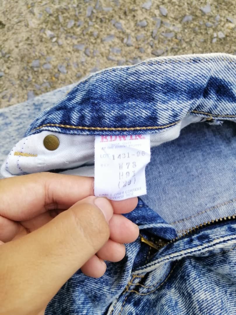 Edwin × Vintage Vintage Edwin YT1431 Acid Washed Denim Jeans Size US 26 / EU 42 - 5 Thumbnail