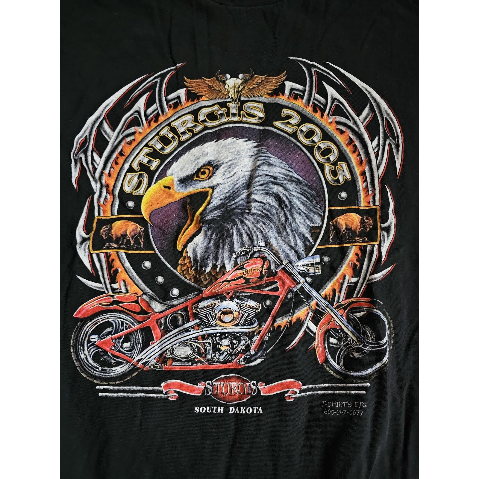 Other Sturgis 2003 Eagle Motorcycle Black Long Sleeve T-shirt Sz L Size US L / EU 52-54 / 3 - 2 Thumbnail