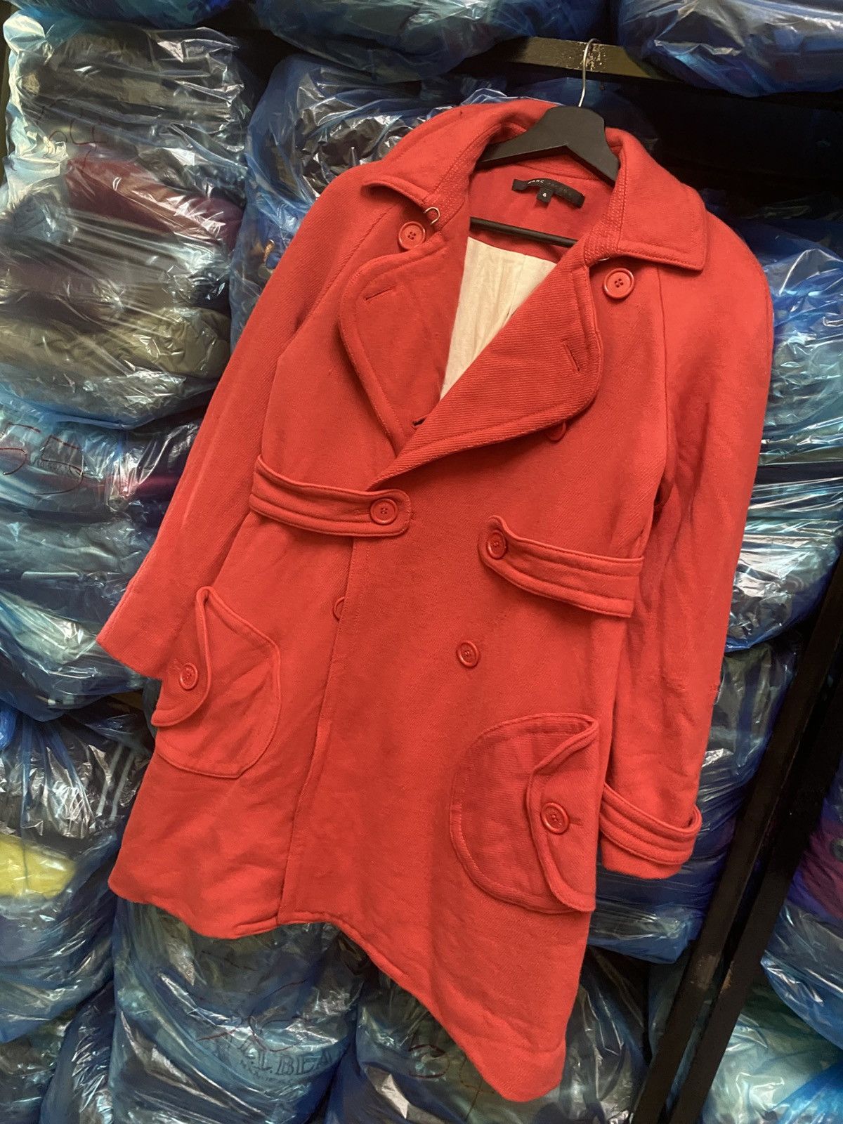 Marc by Marc Jacobs Vintage Marc Jacobs Red Wool Blend Double-Breasted Coat Size M / US 6-8 / IT 42-44 - 2 Thumbnail