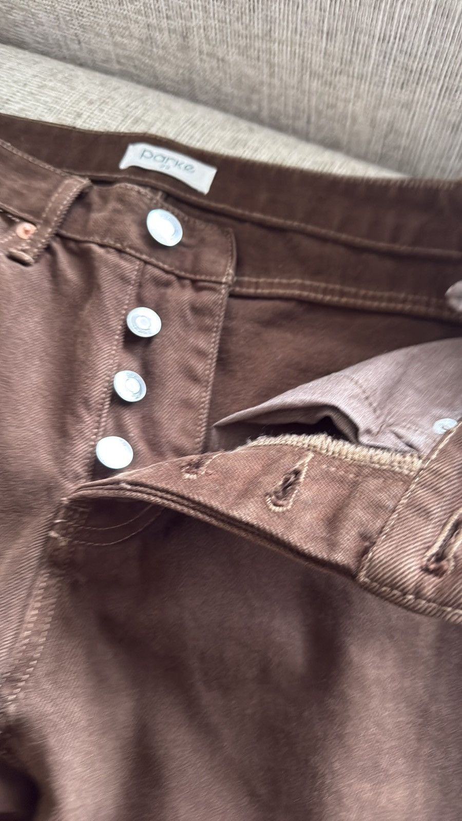 Other Parke Low Rise Baggy Jeans, Brown, Size 23 Size 23" - 3 Thumbnail