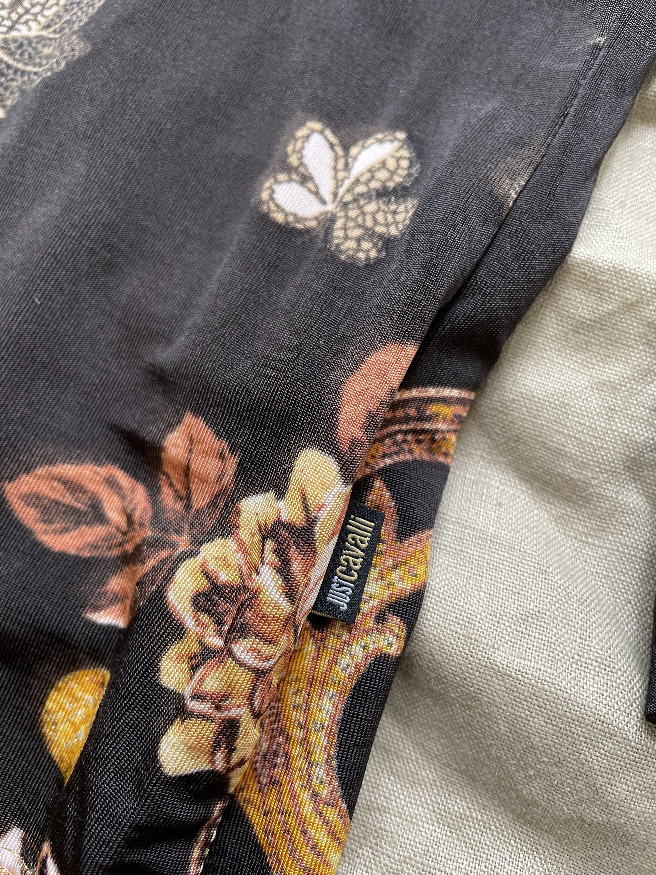 Just Cavalli Just Cavalli Rayon Printed Pattern Top Blouse 6937AC Size M / US 6-8 / IT 42-44 - 5 Thumbnail