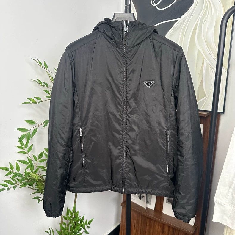 Prada Prada Reversible Triangle Logo Cotton Coat Size US M / EU 48-50 / 2 - 1 Thumbnail