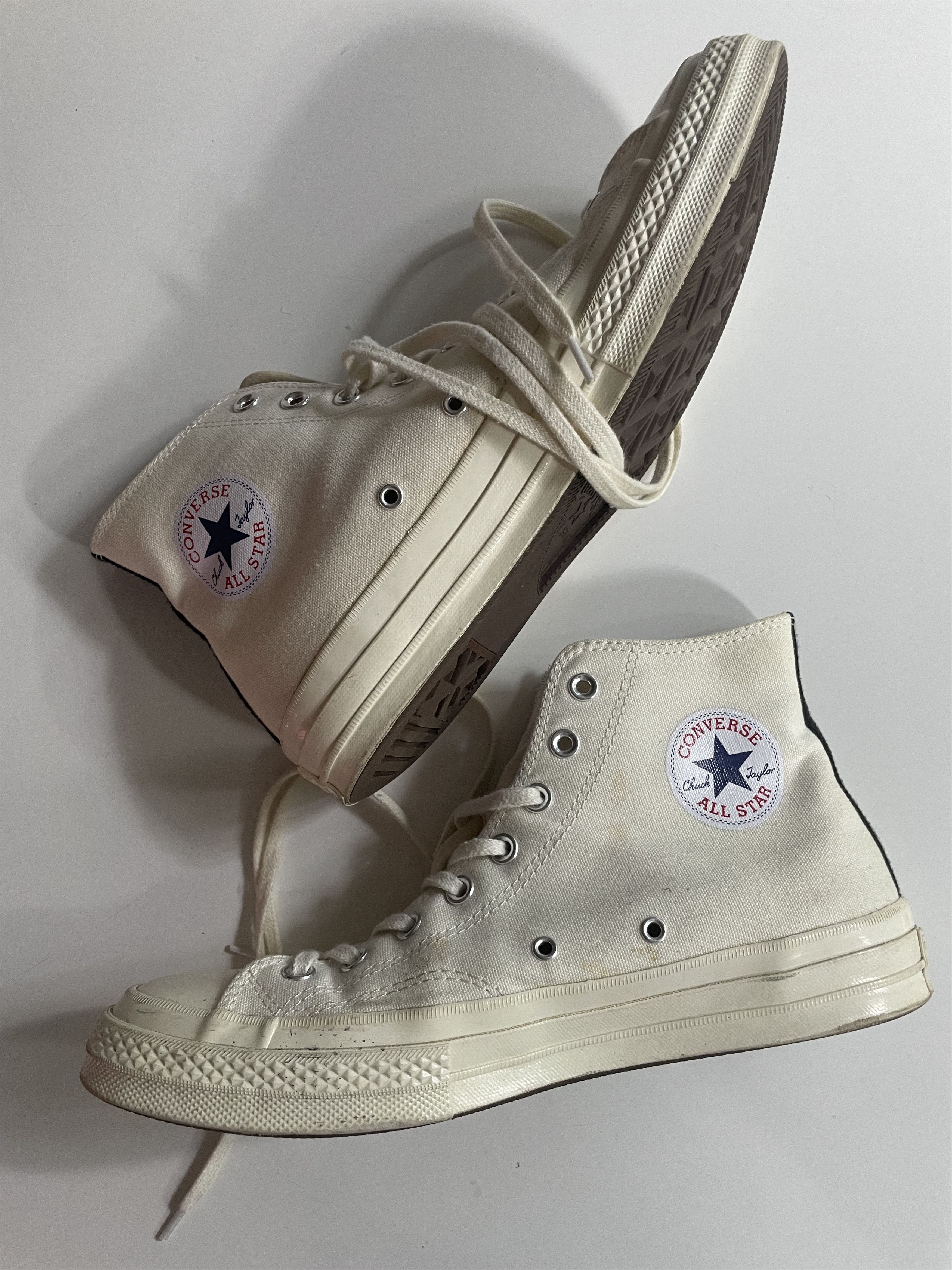 Comme des Garcons × Converse 💥💥 CONVERSE Chuck Taylor All Star 70 Hi - CDG PLAY White Size US 10 / EU 43 - 4 Thumbnail