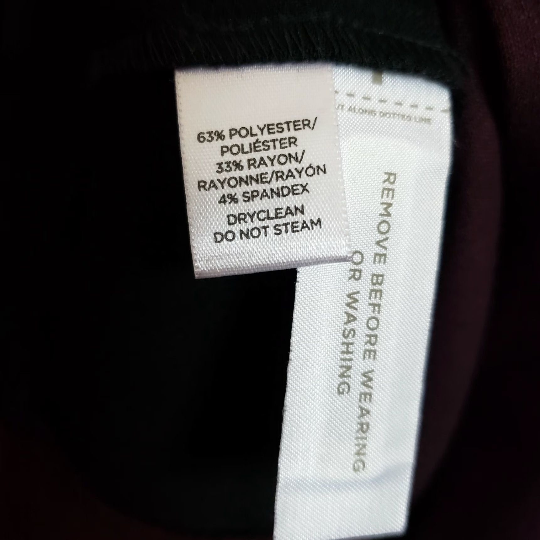 Loft Ann Taylor LOFT Dress Womens Sz 6 Black Burgundy Sleeveless Ponte Knit Size M / US 6-8 / IT 42-44 - 5 Thumbnail