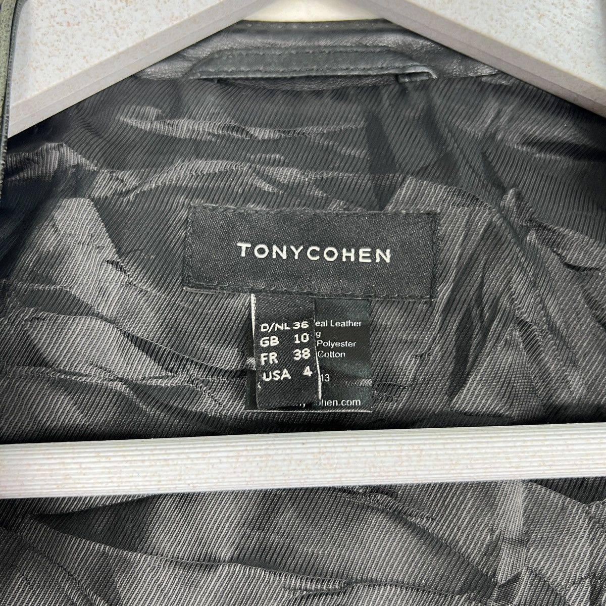 Designer 🔥 TONY COHEN LEATHER MOTO RIDER JACKET Size S / US 4 / IT 40 - 15 Thumbnail