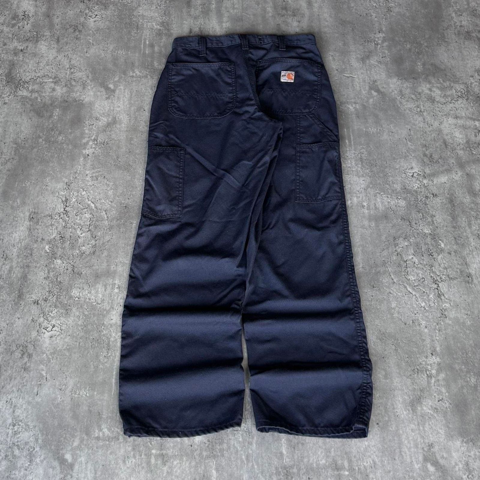 Carhartt × Vintage Vintage Y2K Carhartt Baggy Navy Lightweight Carpenter Pants Size US 28 / EU 44 - 1 Thumbnail
