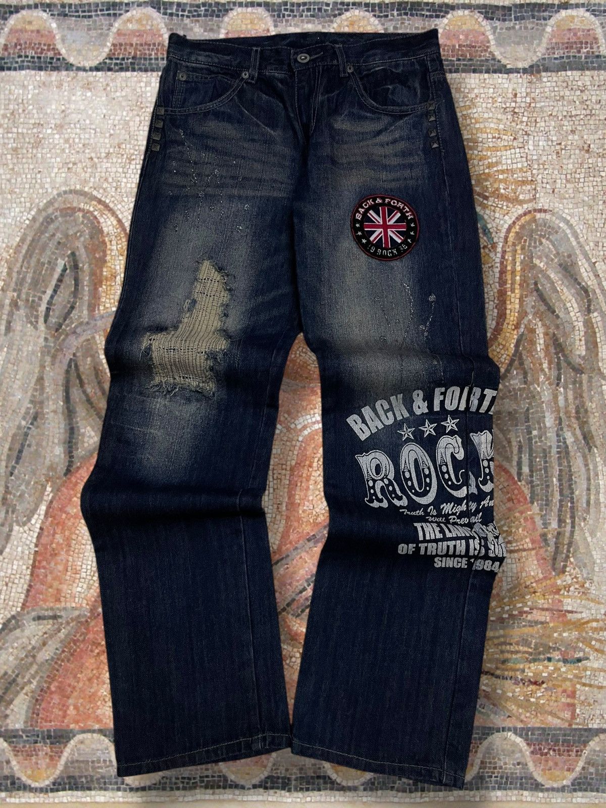 Hysteric Glamour Vintage Og 90s Designer Japan Back & Forth Distressed Denim Size US 31 - 1 Thumbnail