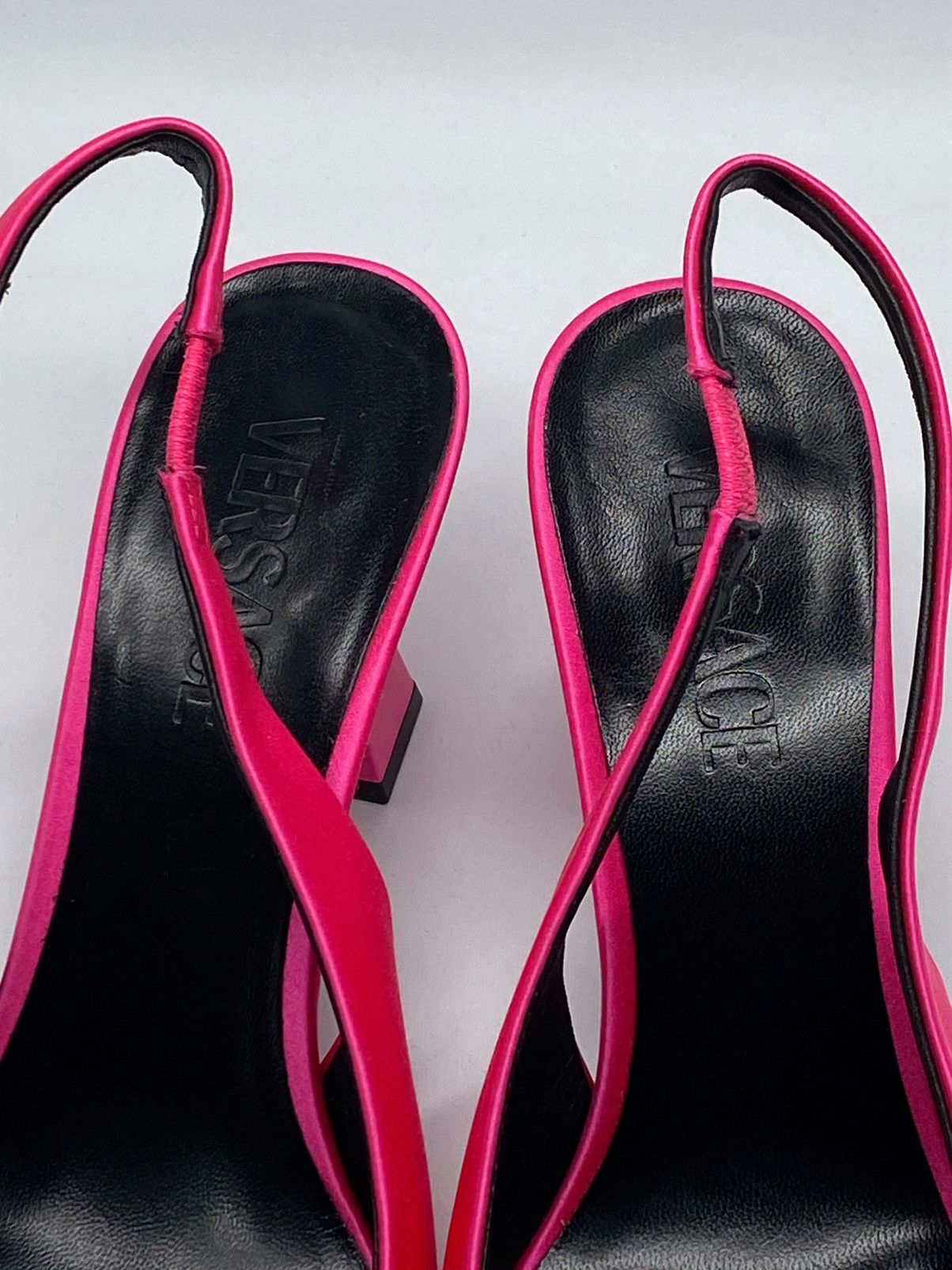 Versace Versace La Medusa Embellished Slingback Pump size 37.5 Size US 7.5 / IT 37.5 - 4 Thumbnail