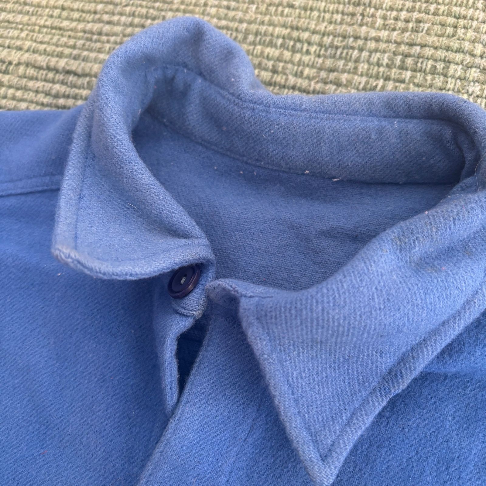 Vintage True vintage 50s/60s blue wool mens long sleeve flannel Size US L / EU 52-54 / 3 - 4 Thumbnail