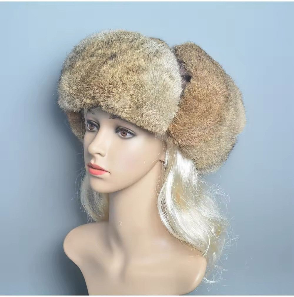 Other Real Rabbit Fur Bomber Hats Size ONE SIZE - 5 Thumbnail