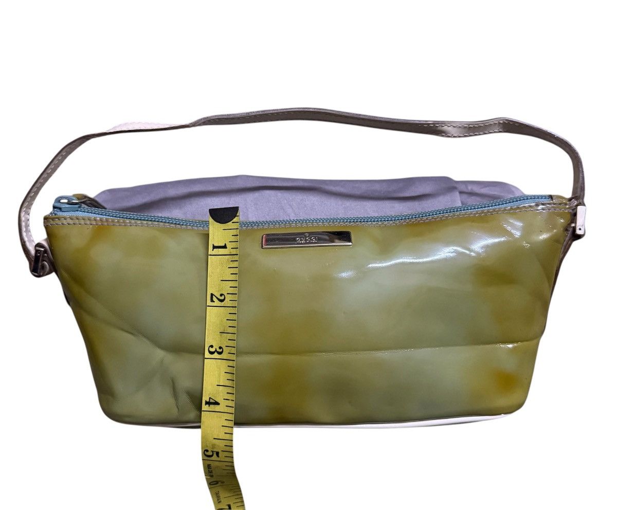 Gucci Gucci Green Patent Leather Baguette Handbag Size ONE SIZE - 5 Thumbnail