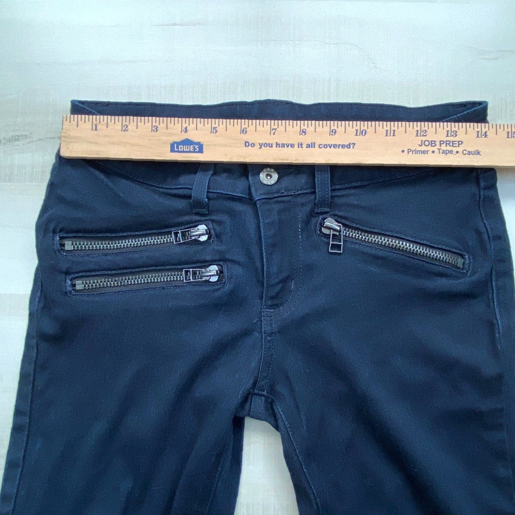Vintage CarMar Womens Dark Blue Mid Rise Skinny Jeans 28 Regular Size 28" / US 6 / IT 42 - 7 Thumbnail