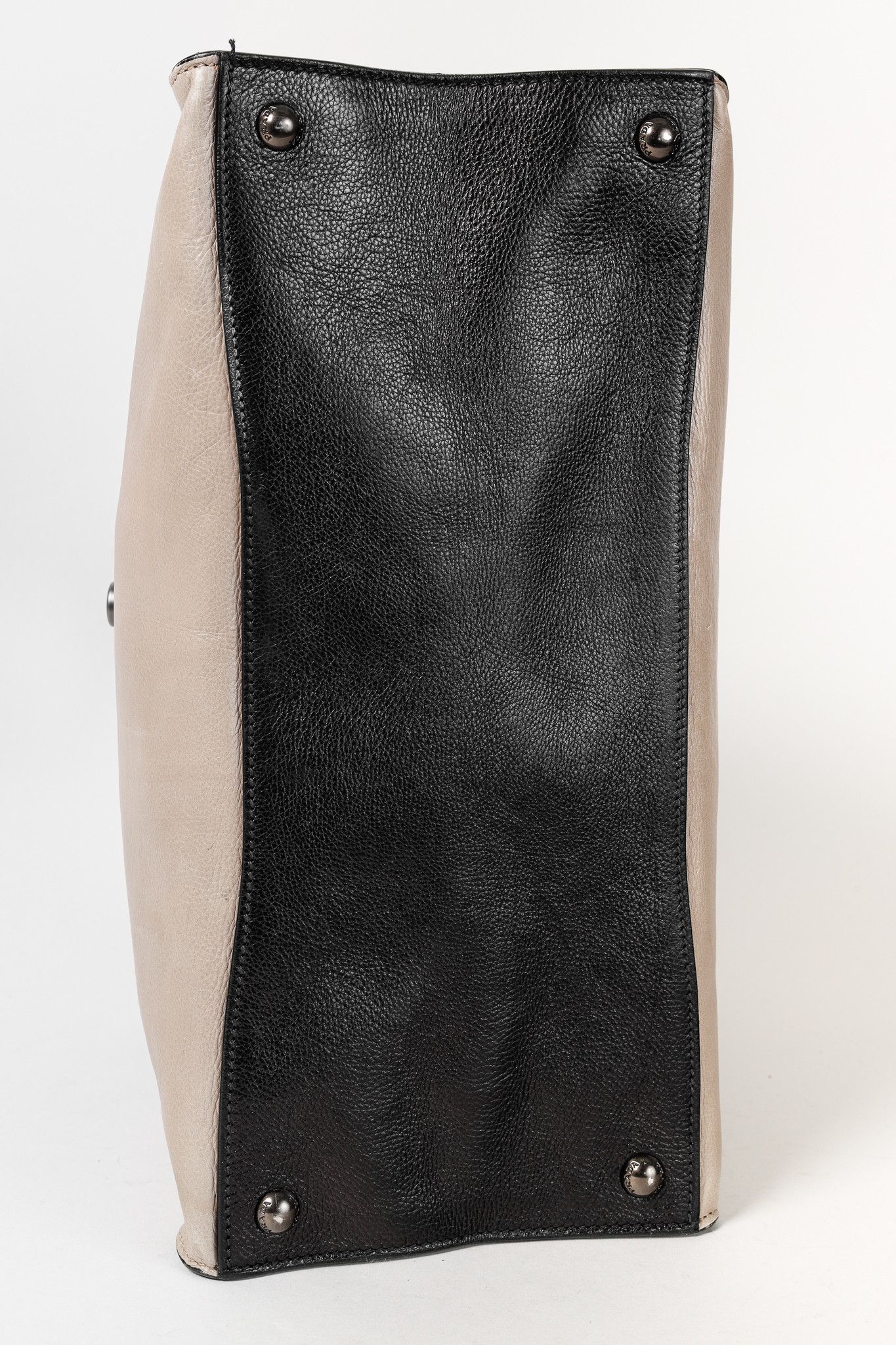 Prada Prada Pomice & Nero Glace Calf Leather Two-Tone Tote Size ONE SIZE - 5 Thumbnail