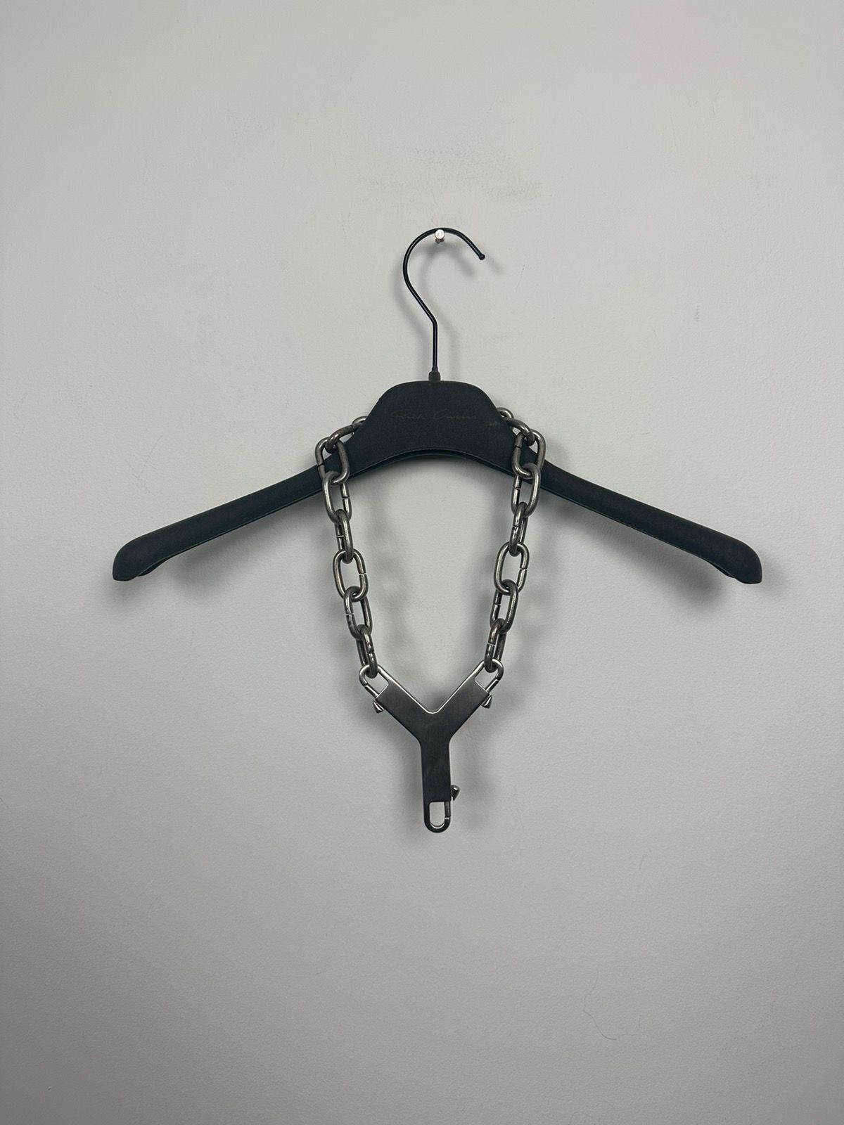 Pre-owned Rick Owens Ss21 ‘phlegethon' Cerberus Choker Chain In Silver