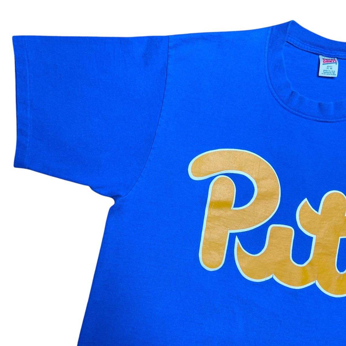 NCAA × Vintage Vintage 1990s NCAA University Of Pittsburg Pitt Soffe Tee Size US XL / EU 56 / 4 - 7 Thumbnail