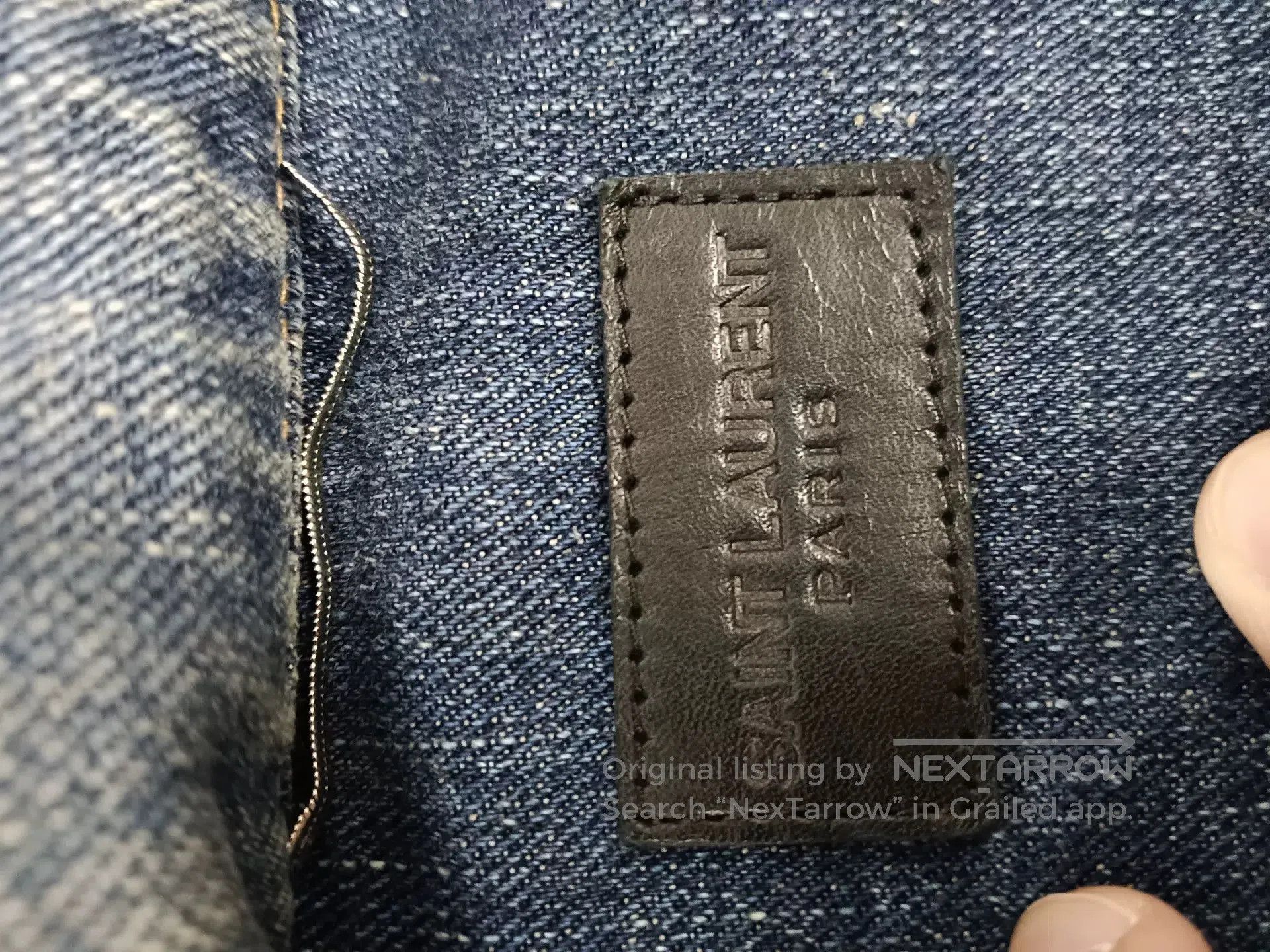 Yves Saint Laurent saint laurent shark embroidered denim jacket. Size US L / EU 52-54 / 3 - 3 Thumbnail
